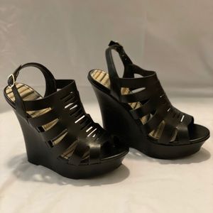 Black Bamboo Wedges